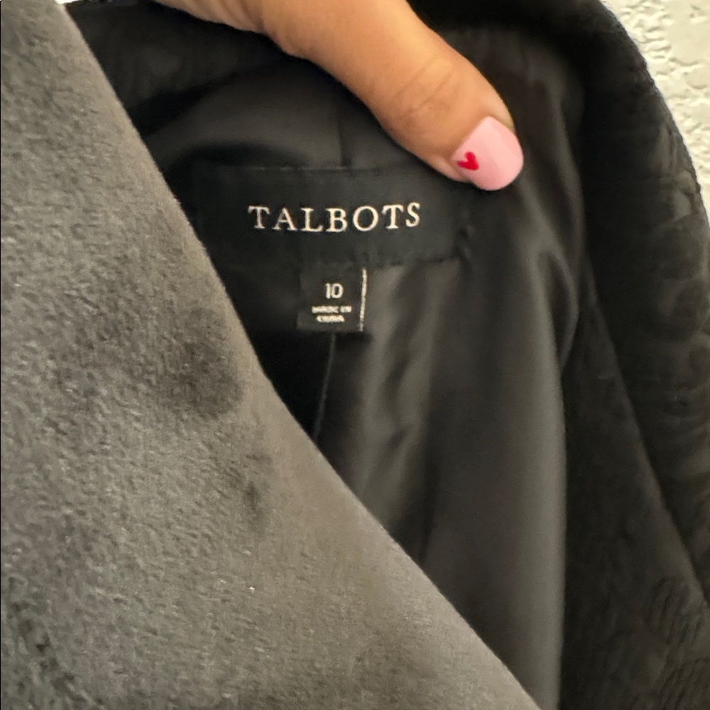 Talbots Elegant Floral Embordiered Black Women's Blazer Size 10 - Picture 7 of 10